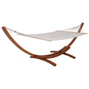 Hamac Deko Living avec base en cèdre - blanc
