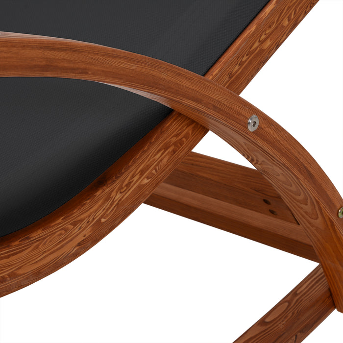 Chaise longue Deko Living pour l'extérieur - noire