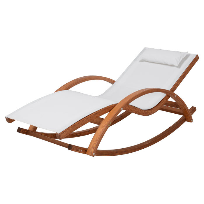 Chaise longue Deko Living pour l'extérieur - blanche