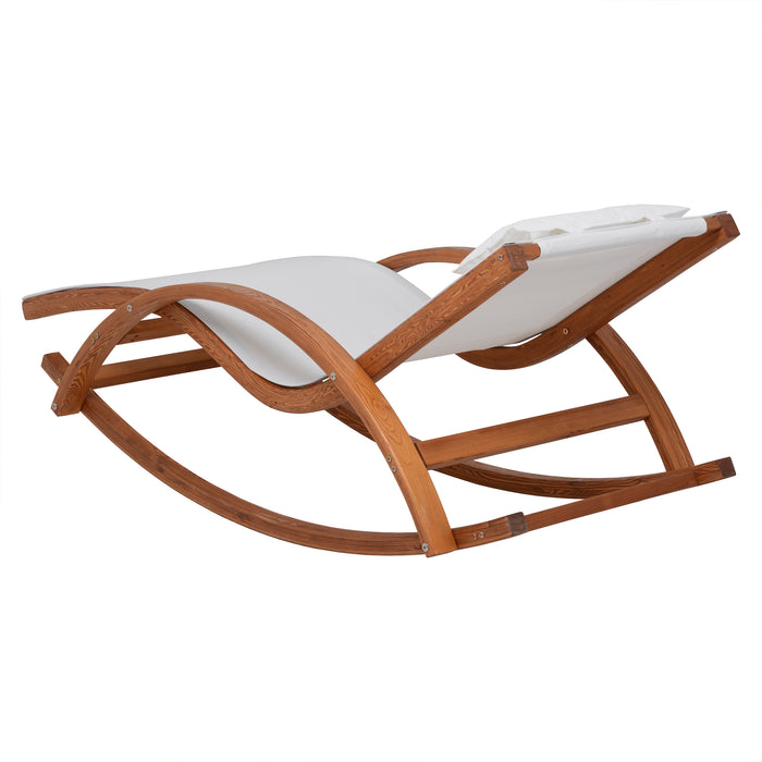 Chaise longue Deko Living pour l'extérieur - blanche