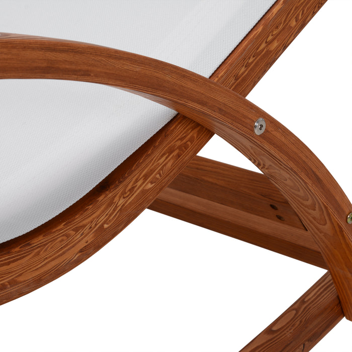 Chaise longue Deko Living pour l'extérieur - blanche
