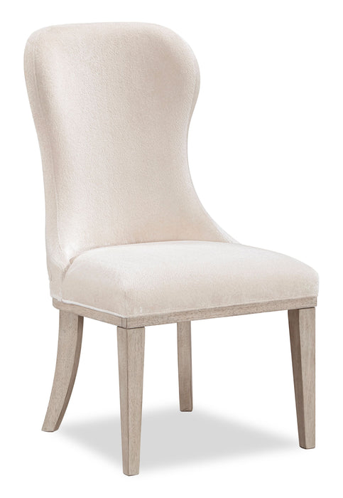 Chaise de salle à manger Corsa - gris clair et feutre ivoire