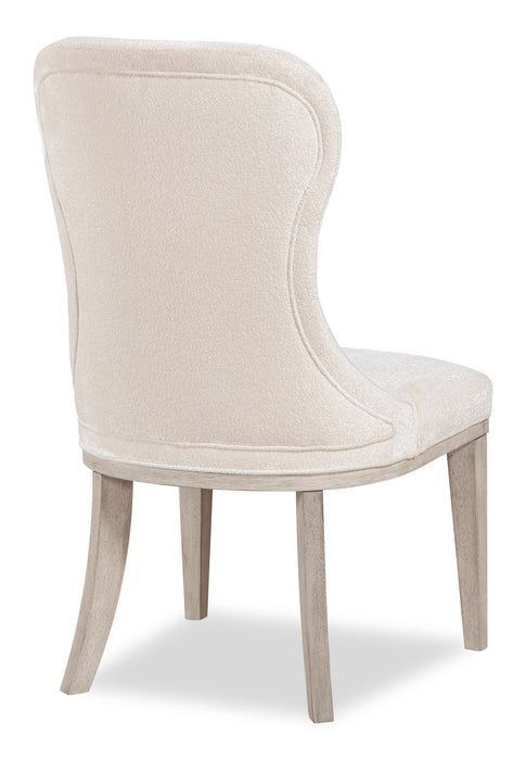 Chaise de salle à manger Corsa - gris clair et feutre ivoire