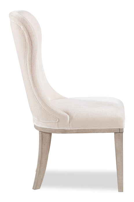 Chaise de salle à manger Corsa - gris clair et feutre ivoire