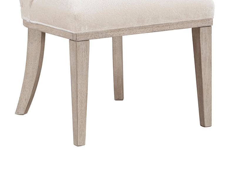 Chaise de salle à manger Corsa - gris clair et feutre ivoire