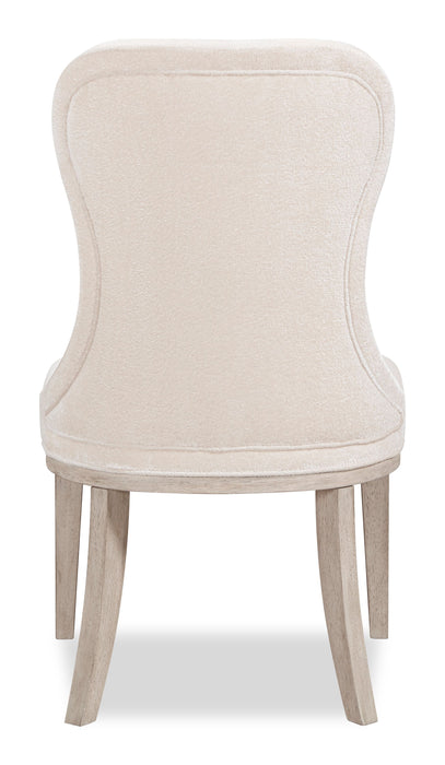 Chaise de salle à manger Corsa - gris clair et feutre ivoire