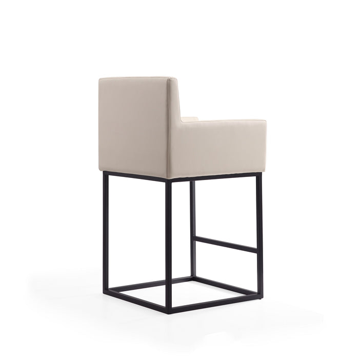 Tabouret bar Ambassador de Manhattan Comfort de hauteur comptoir de 38 po en métal - crème et noir