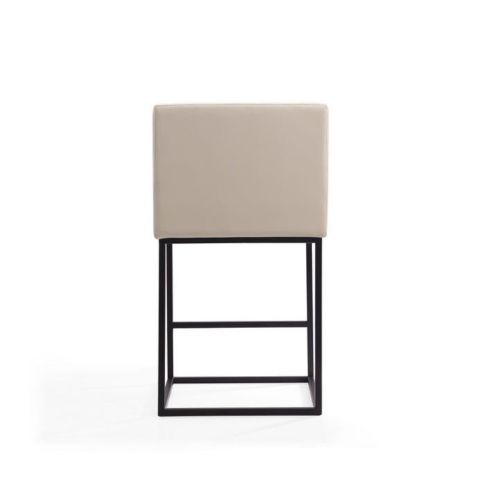 Tabouret bar Ambassador de Manhattan Comfort de hauteur comptoir de 38 po en métal - crème et noir