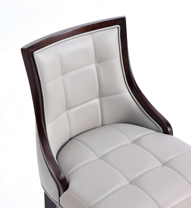 Tabouret bar Fifth Avenue de Manhattan Comfort de hauteur comptoir en similicuir - gris clair