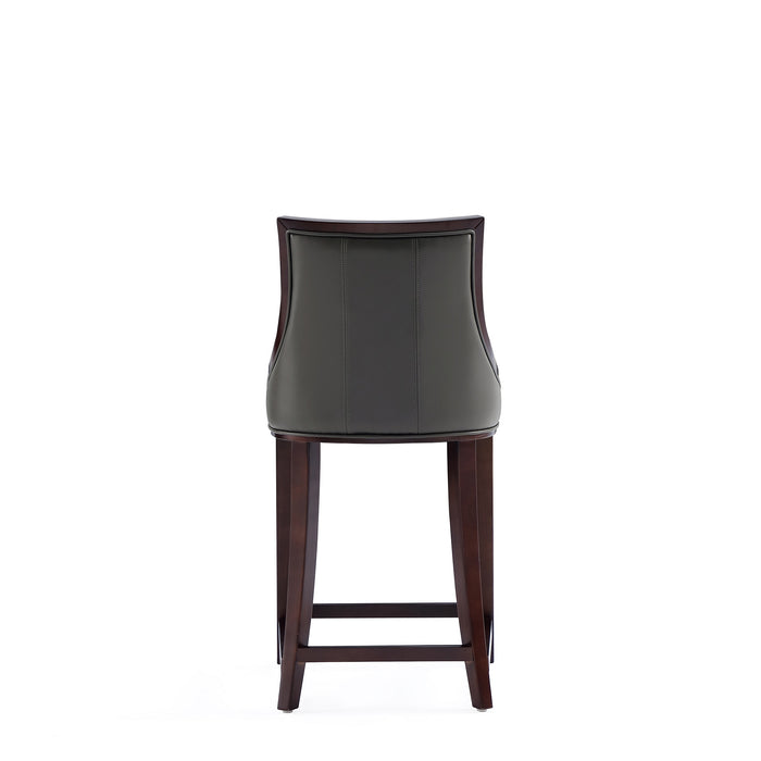 Tabouret bar Fifth Avenue de Manhattan Comfort de hauteur comptoir en similicuir - gris galet