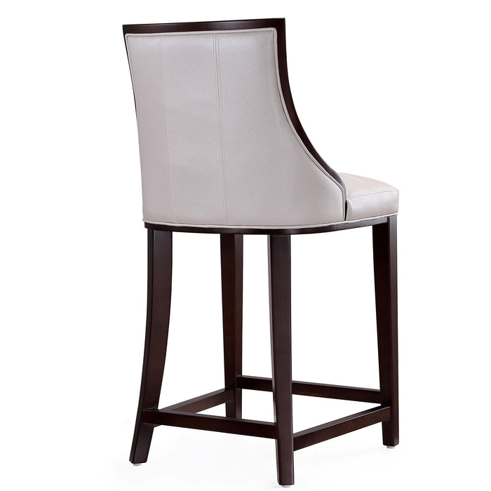 Tabouret bar Fifth Ave de Manhattan Comfort de hauteur comptoir de 39,5 po en hêtre - blanc et noyer