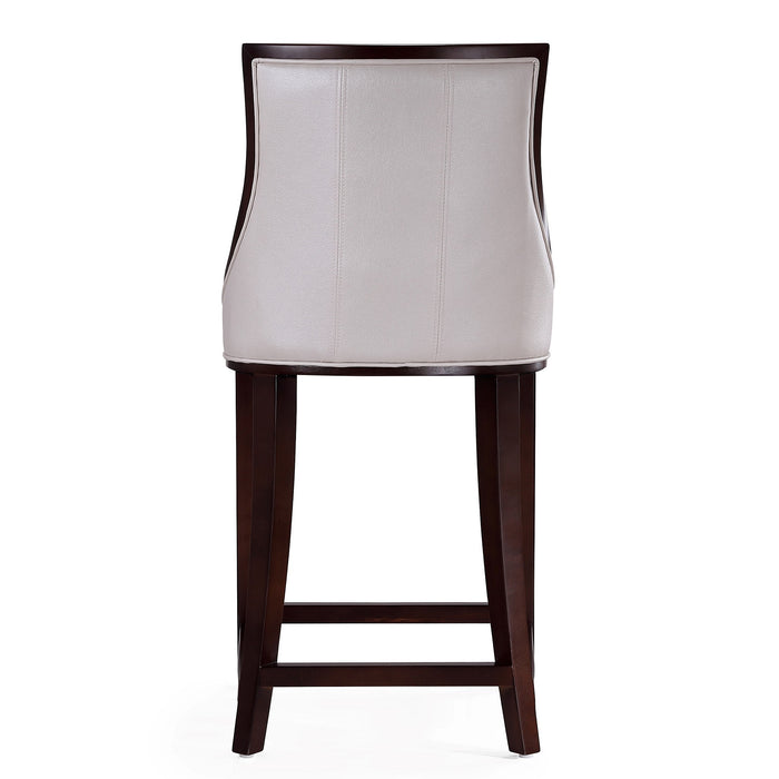 Tabouret bar Fifth Ave de Manhattan Comfort de hauteur comptoir de 39,5 po en hêtre - blanc et noyer