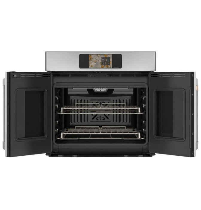 Four mural électrique Café de 5 pi3 et de 30 po avec convection européenne véritable et portes françaises - acier inoxydable - CTS90FP2ZS1