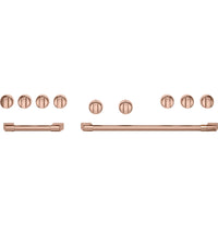 Trousse de poignées et de boutons Café cuivre brossé de 48 po pour cuisinière et surface de cuisson professionnelles - CXPR8HKPTCU