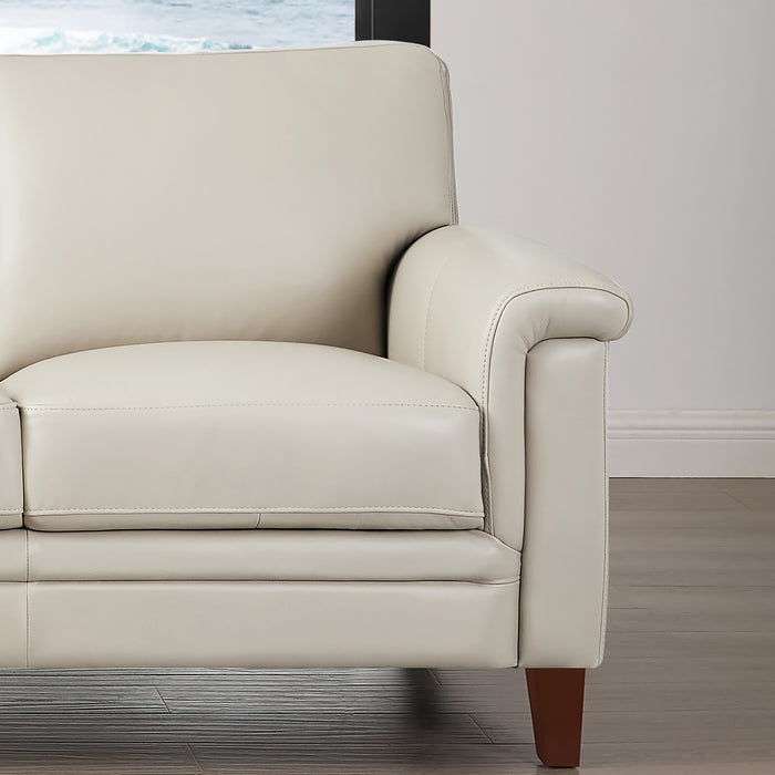 Sofa Westcott de Hydeline en cuir - vanille