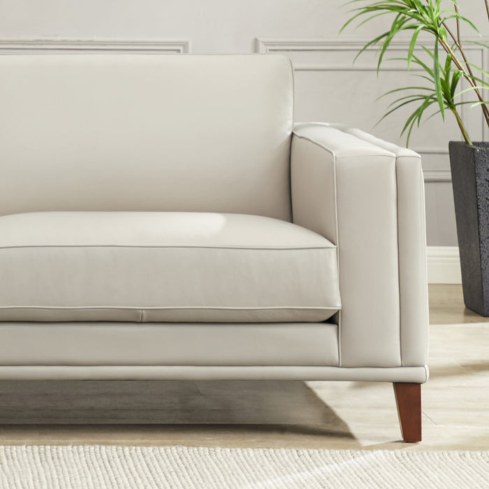 Sofa Lyon de Hydeline en cuir - vanille