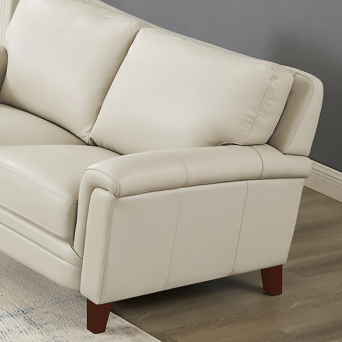 Sofa Westcott de Hydeline en cuir - vanille