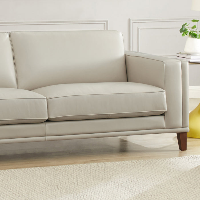 Sofa Lyon de Hydeline en cuir - vanille