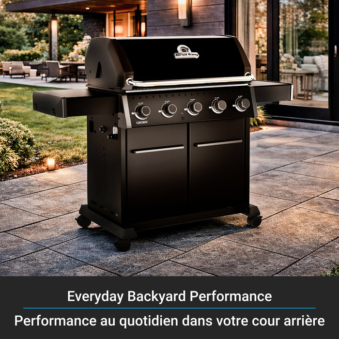 Broil King Crown 520 Shadow 5-bruleurs 45 000 BTU Barbecue a gaz propane - 866154