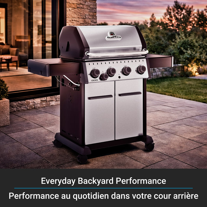 Broil King Crown S 440 4-bruleurs 40 000 BTU Barbecue a gaz naturel - 865367