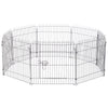 Pawhut 61 Cm 8 Panneaux Octogone Pour Animal De Compagnie Parc D'exercice Pliable Pour Chien Cage Stylo Chiot Chenil, Noir