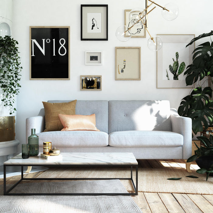 Sofa Tess de Mr. Kate en lin - gris clair