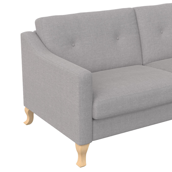 Sofa Tess de Mr. Kate en lin - gris clair