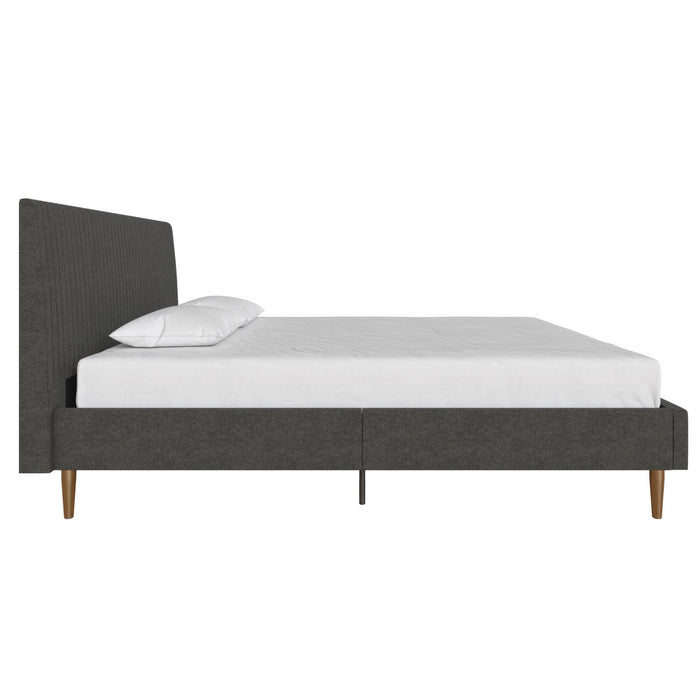 Grand lit Daphne de Mr. Kate en lin- gris foncé
