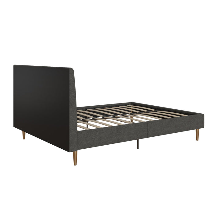 Grand lit Daphne de Mr. Kate en lin- gris foncé
