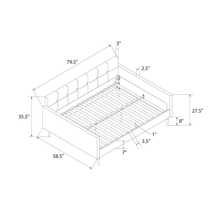Lit de repos Wimberly de DHP en tissu - vert