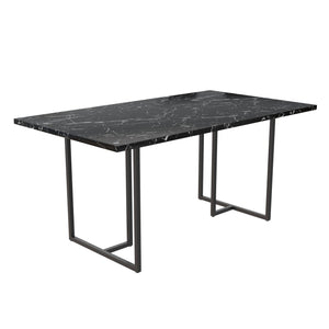 Table de salle à manger Astor de Cosmoliving By Cosmopolitan - marbre noir