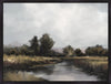 Toile décorative encadrée « Spring River » avec fioritures apposées à la main - 38 po x 50 po