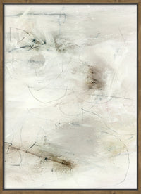 Toile décorative encadrée « Neutral Mood II » avec fioritures - 31 po x 41 po