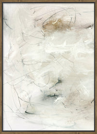 Toile décorative encadrée « Neutral Mood » avec fioritures - 31 po x 41 po