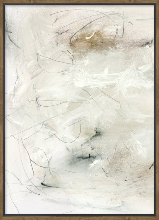 Toile décorative encadrée « Neutral Mood » avec fioritures - 31 po x 41 po