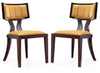 Ensemble 2 chaises de salle à manger Pulitzer de Manhattan Comfort en similicuir - chameau et noyer