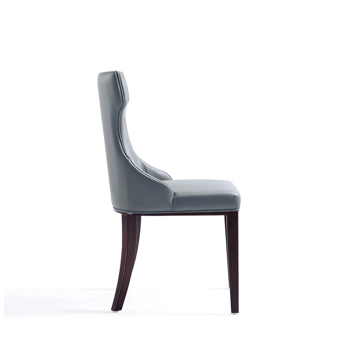 Ensemble 2 chaises de salle à manger Reine de Manhattan Comfort en similicuir - gris galet