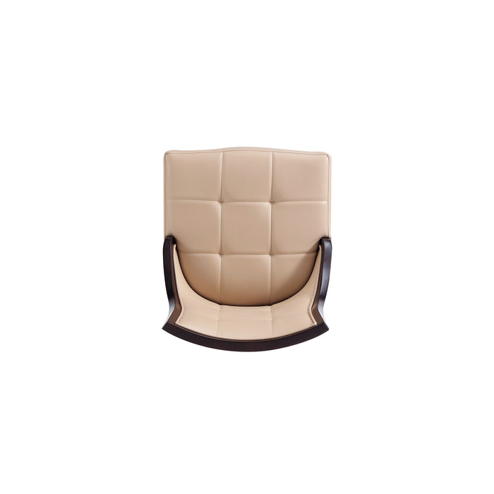 Ensemble 2 chaises de salle à manger Fifth Avenue de Manhattan Comfort en similicuir - tan et noyer