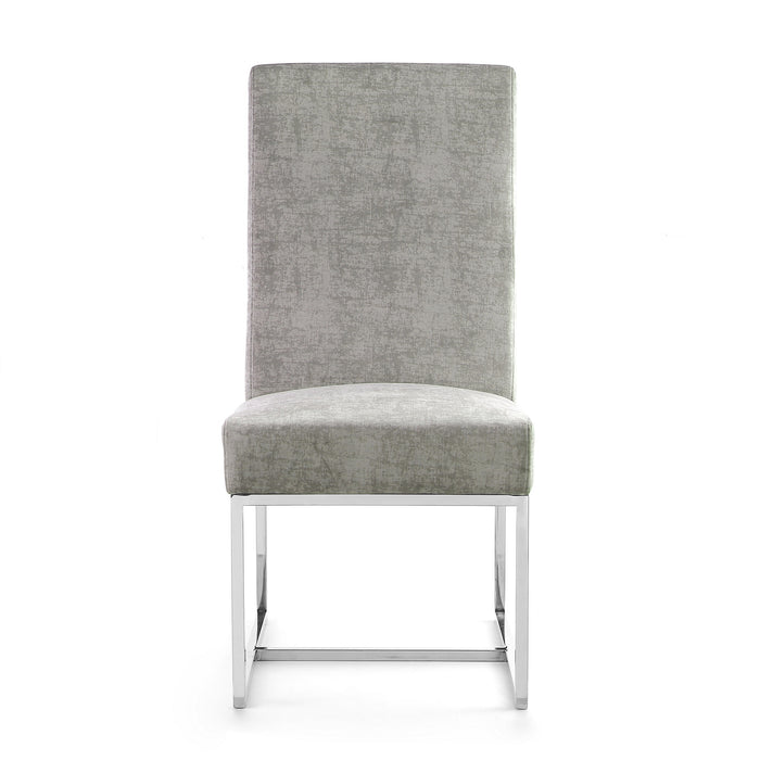 Chaise de salle à manger Element de Manhattan Comfort en velours - acier