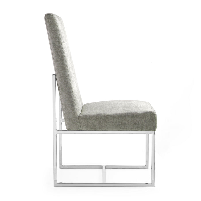Chaise de salle à manger Element de Manhattan Comfort en velours - acier