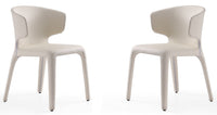 Ensemble 2 chaises de salle à manger Conrad de Manhattan Comfort en similicuir - crème