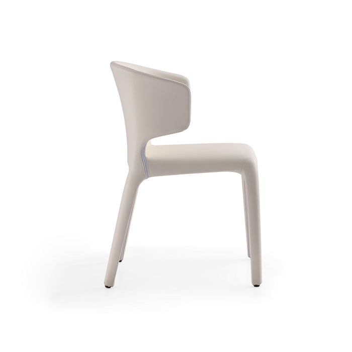 Ensemble 2 chaises de salle à manger Conrad de Manhattan Comfort en similicuir - crème