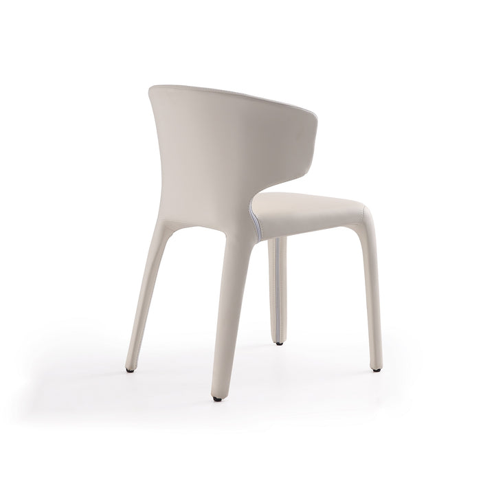 Ensemble 2 chaises de salle à manger Conrad de Manhattan Comfort en similicuir - crème