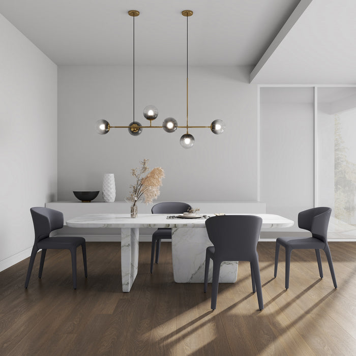 Ensemble 2 chaises de salle à manger Conrad de Manhattan Comfort en similicuir - gris