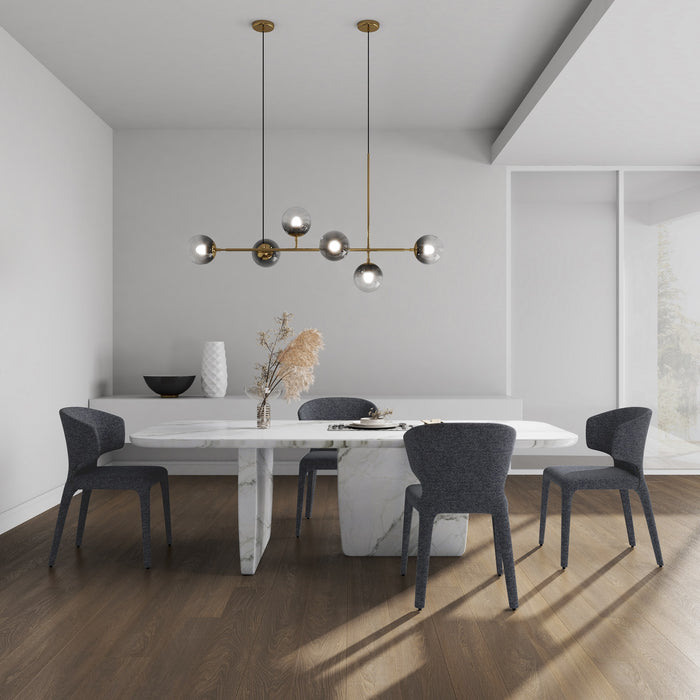 Ensemble 2 chaises de salle à manger modernes Conrad de Manhattan Comfort en tweed tissé - gris