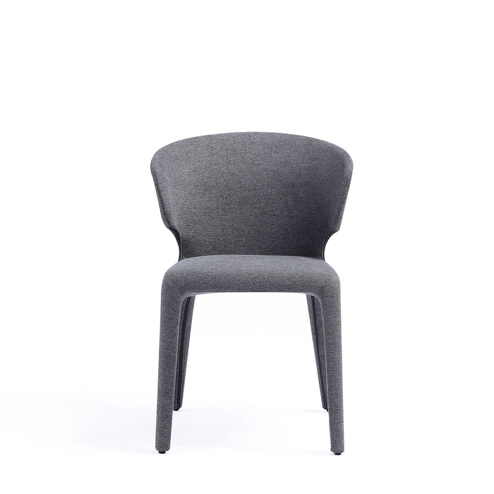 Ensemble 2 chaises de salle à manger modernes Conrad de Manhattan Comfort en tweed tissé - gris