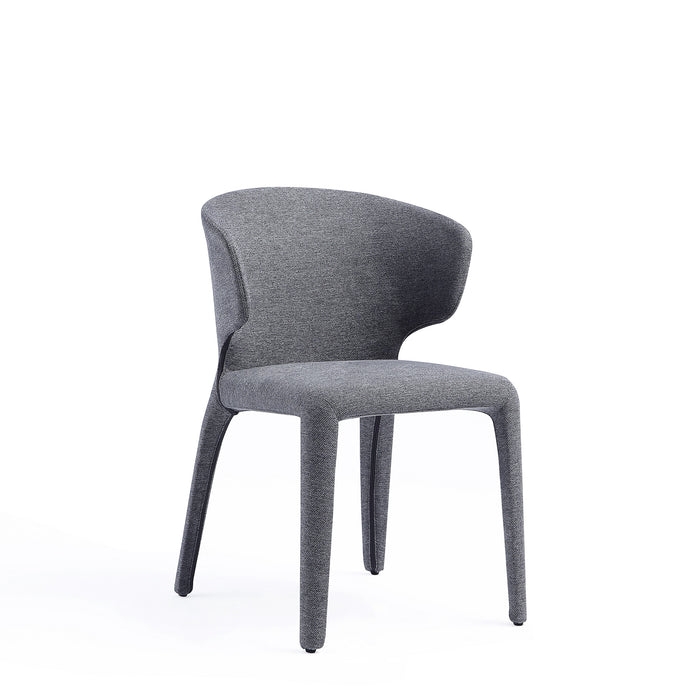 Ensemble 2 chaises de salle à manger modernes Conrad de Manhattan Comfort en tweed tissé - gris