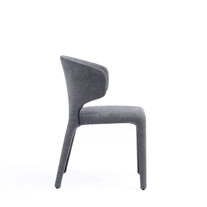 Ensemble 2 chaises de salle à manger modernes Conrad de Manhattan Comfort en tweed tissé - gris
