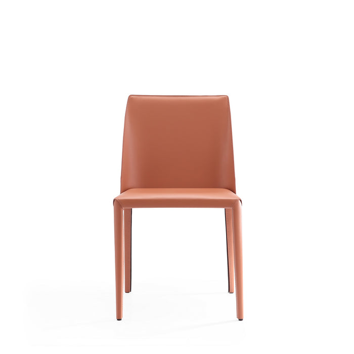 Ensemble 2 chaises de salle à manger Paris de Manhattan Comfort en cuir à équipement - argile