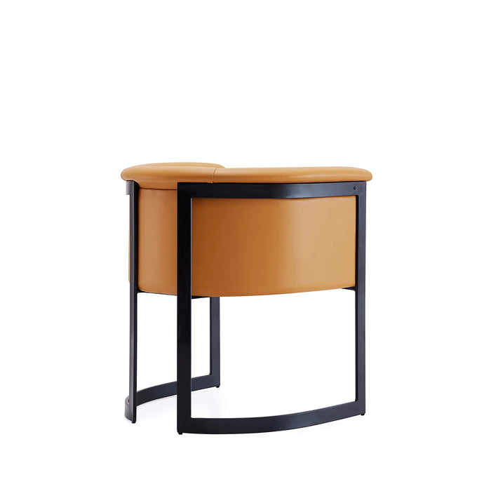 Chaise de salle à manger Corso de Manhattan Comfort en similicuir avec armature en métal - tan